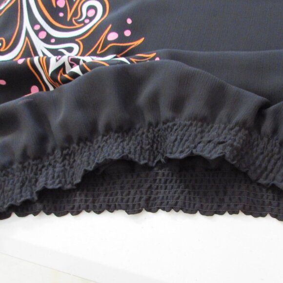 Bob Mackie Wearable Art Lined Abstract Floral Blouse Small - Picture 14 of 16